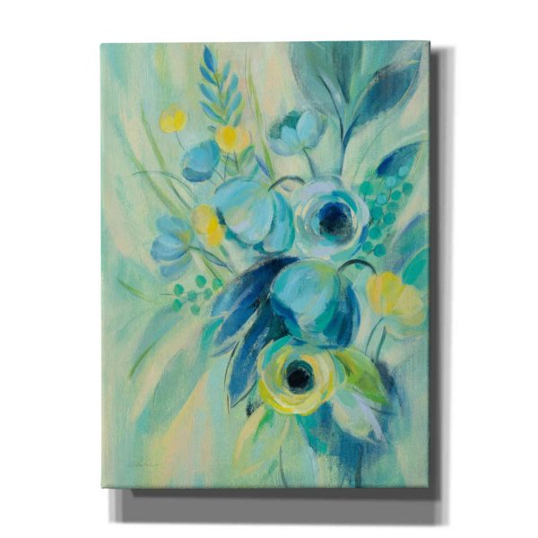 Elegant Blue Floral II  by Silvia Vassileva, Canvas Wall Art Discount