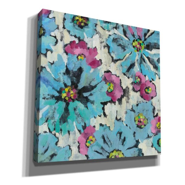 Graphic Pink and Blue Floral I  by Silvia Vassileva, Canvas Wall Art Online now