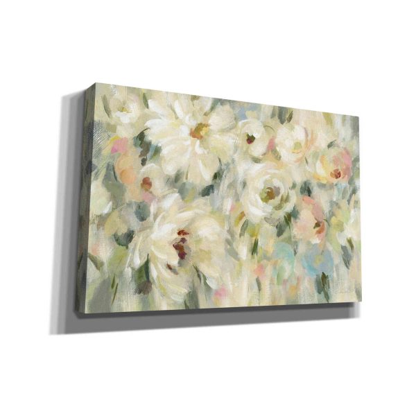 Expressive Pale Floral  by Silvia Vassileva, Canvas Wall Art For Cheap