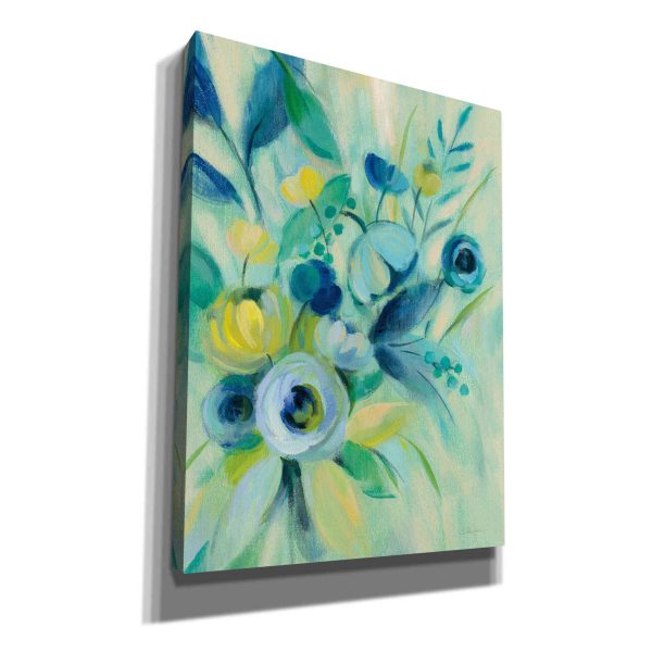 Elegant Blue Floral I  by Silvia Vassileva, Canvas Wall Art Fashion