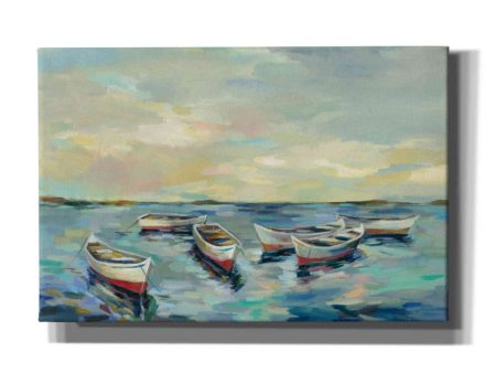 Coastal View of Boats  by Silvia Vassileva, Canvas Wall Art Supply