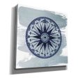 Brushed Midnight Blue Compass Rose  by Bluebird Barn, Canvas Wall Art Fashion