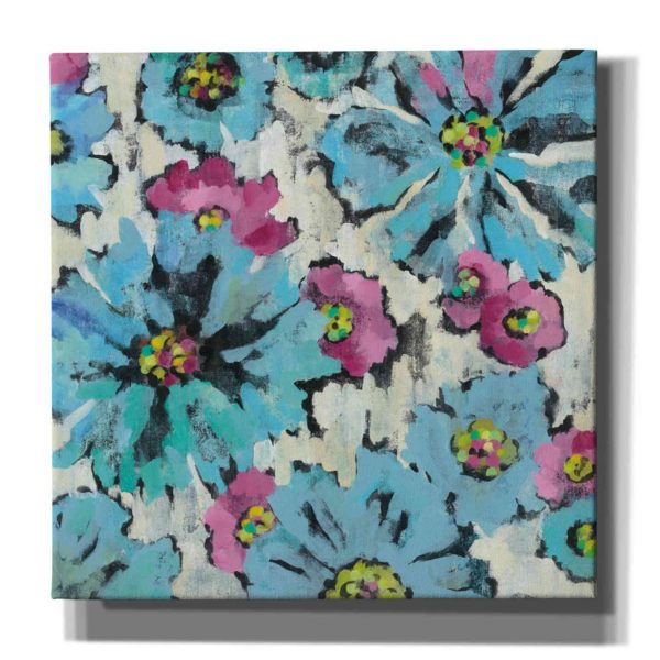 Graphic Pink and Blue Floral I  by Silvia Vassileva, Canvas Wall Art Online now