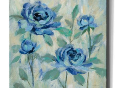 Brushy Blue Flowers I  by Silvia Vassileva, Canvas Wall Art For Discount