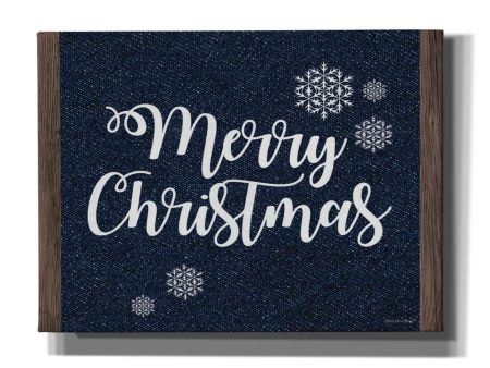 Merry Christmas Snowflakes  by Bluebird Barn, Canvas Wall Art For Discount