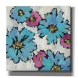 Graphic Pink and Blue Floral III  by Silvia Vassileva, Canvas Wall Art For Sale