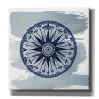 Brushed Midnight Blue Compass Rose  by Bluebird Barn, Canvas Wall Art Fashion