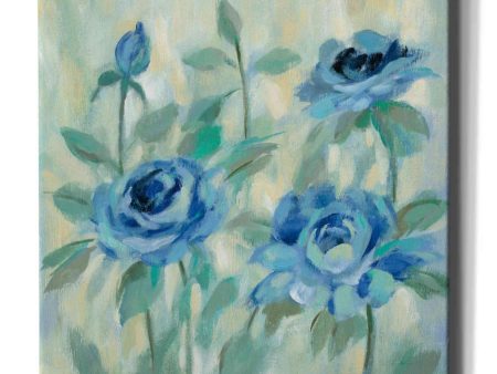 Brushy Blue Flowers II  by Silvia Vassileva, Canvas Wall Art Hot on Sale