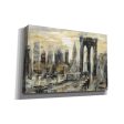 Brooklyn Bridge Gray and Gold  by Silvia Vassileva, Canvas Wall Art Online Sale