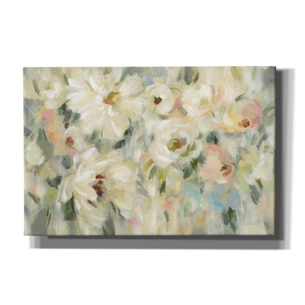 Expressive Pale Floral  by Silvia Vassileva, Canvas Wall Art For Cheap