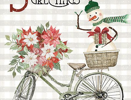 CIN3075 - Season s Greetings Bicycle - 12x16 Online