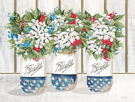 CIN3825 - Red, White and Blue Blooms - 16x12 Fashion