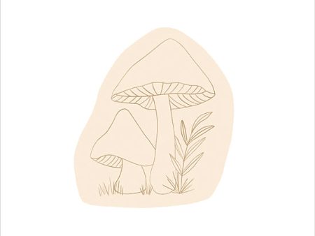 BRO292 - Pair of Mushrooms - 12x12 Fashion