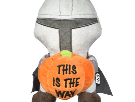 Star Wars: Halloween Mandalorian Pumpkin Squeaker Pet Toy Discount