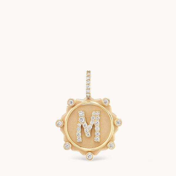 Alphabet Coin Pavé Charm Discount