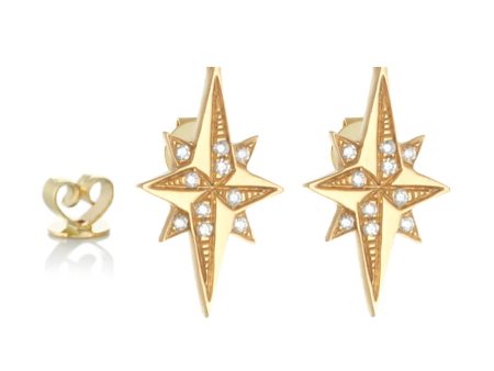 Devon Woodhill - Diamond  Stellar  Stud Earring in 18k Gold Hot on Sale