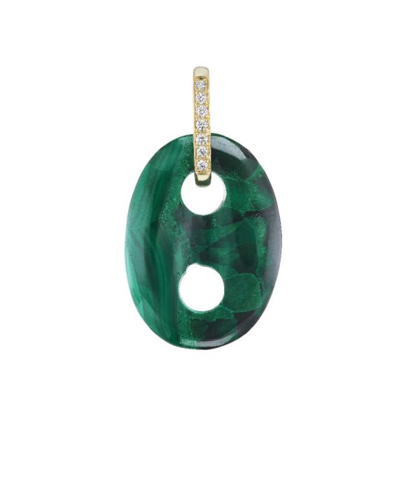 Jenna Blake - Mariner Link Charm - Malachite For Sale