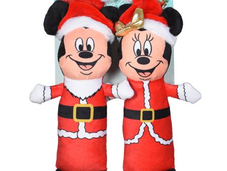 Mickey & Friends: 9  Holiday Mickey & Minnie Contemporary Style Plush Squeaker Bobo Toy on Sale