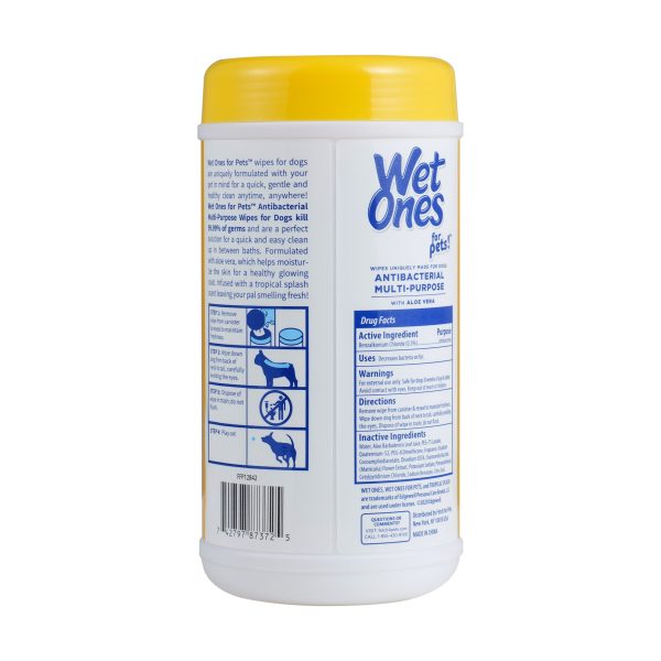 Wet Ones Anti-Bacterial All Purpose Wipe for Dogs - 50 ct canister For Discount