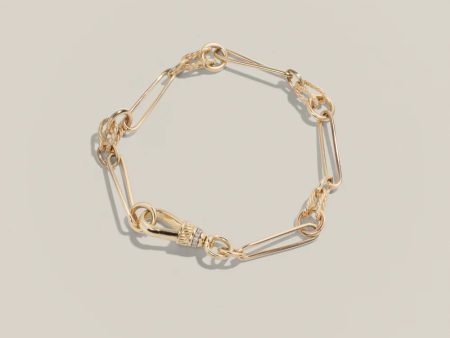 Lucy Delius - Twisted Link Bracelet - Diamond Clip Supply