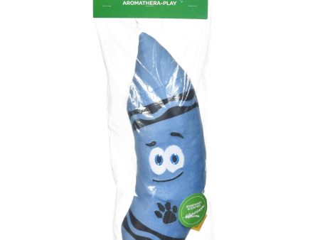 Crayola: 12  Aromatherapy Blue Crayon Plush Squeaker Pet Toy For Discount