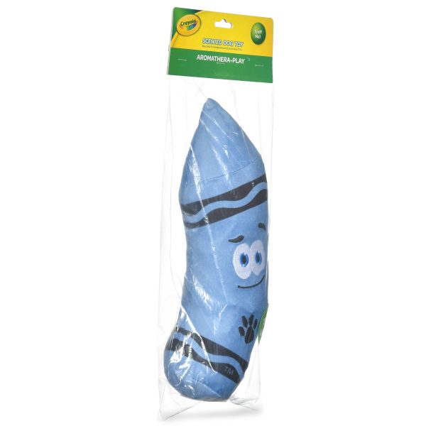 Crayola: 12  Aromatherapy Blue Crayon Plush Squeaker Pet Toy For Discount