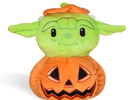 Star Wars: Halloween 6  Yoda Pumpkin Head Squeaker Pet Toy Cheap