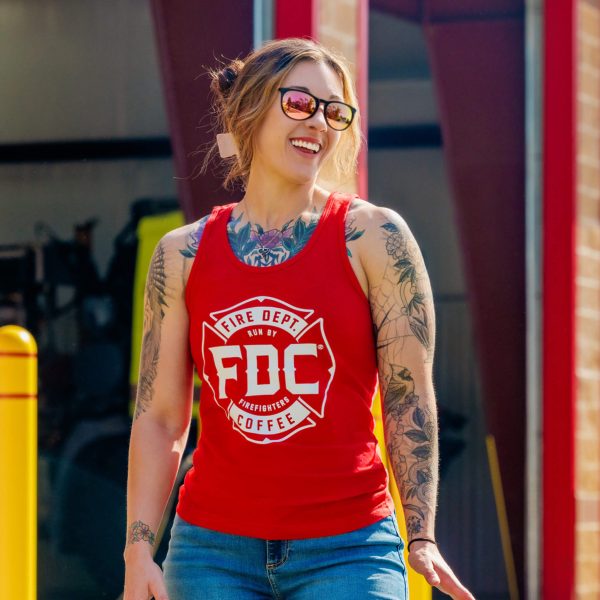 Fire Department Coffee Red Tank Top For Sale