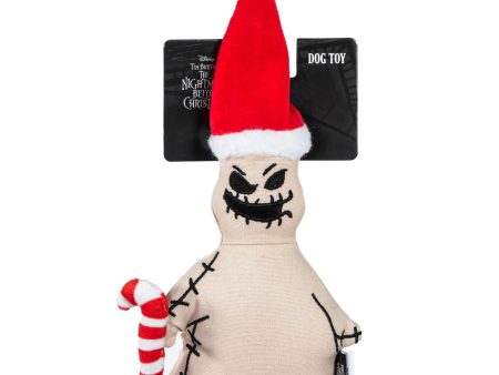 Nightmare Before Christmas: 6  Holiday Oogie Boogie with Santa Hat & Cane Plush Squeaker Toy Cheap