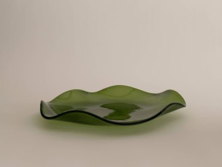 Large Petal Plate, Olive (Transparent) For Discount