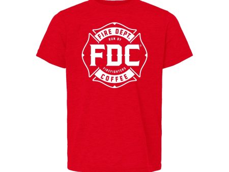 Youth Fire Department Coffee Red Shirt Supply