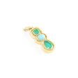 Jenna Blake - Morse Code Shadow Charm - Emerald and Turquoise Online Sale