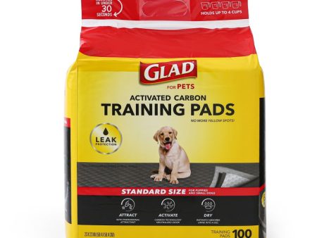 Glad for Pets Activated Carbon Training Pads for Puppies and Senior Dogs, 100 Count For Discount