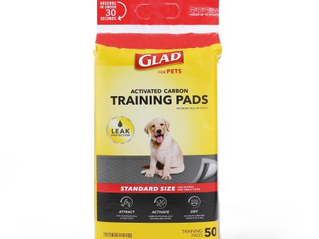 Glad for Pets Activated Carbon Training Pads for Puppies and Senior Dogs, 50 Count For Cheap