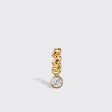 Yellow Gold Diamond Slinkee Drop Earrings Discount