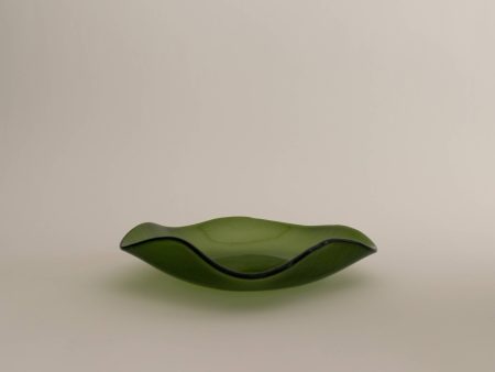 Small Petal Plate, Olive (Transparent) on Sale