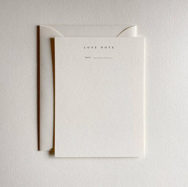 Love Note Notecard Set No. 06: Natural   Single Card Supply