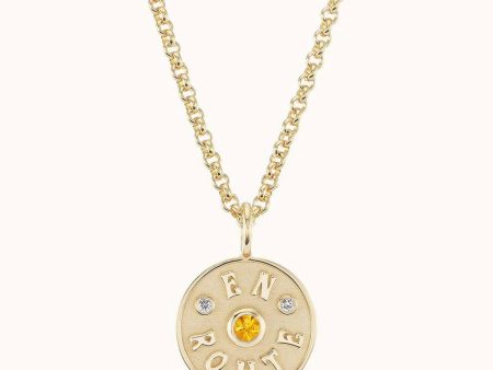 Marlo Laz - Mini En Route Necklace Citrine Online Sale