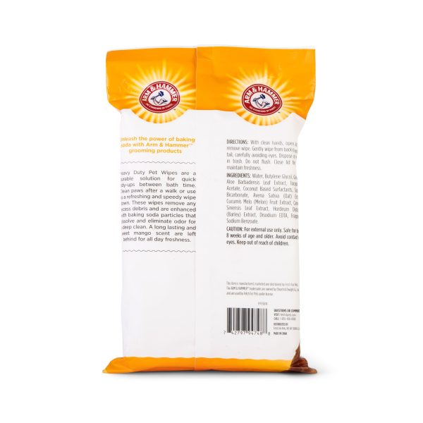 Arm & Hammer Heavy Duty Bathing Wipes for Dogs - 30 ct pouch Online Sale