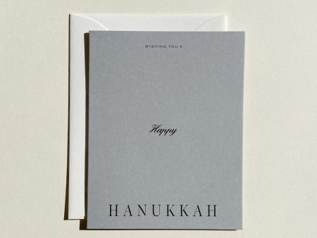 Happy Hanukkah No. 05: Sage Blue   Single Card For Discount