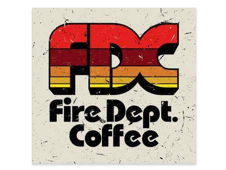 Fire Department Coffee 80s Sticker Cheap