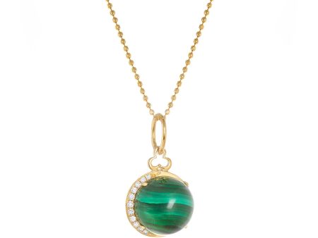 Devon Woodhill - Cabochon  Moon Charm  | Malachite For Cheap