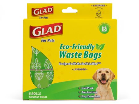 GLAD for Pets Eco-Friendly Scented Waste Bags - 8 Rolls 120 bags For Discount