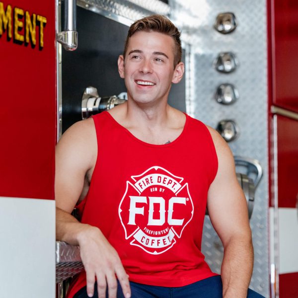 Fire Department Coffee Red Tank Top For Sale