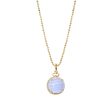 Devon Woodhill - Cabochon  Moon Charm  | Blue Lace Agate Fashion