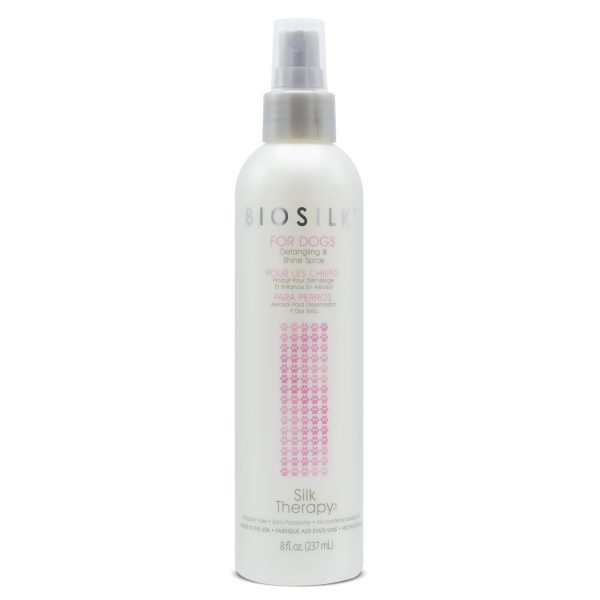 BioSilk for Dogs Detangling and Shine Spray for Dogs, 8 oz Supply