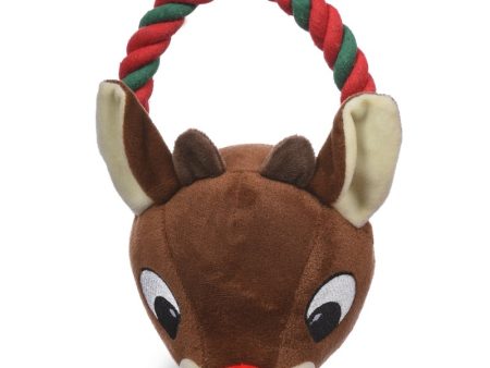 Rudolph: 7.5  Rudolph Rope Head Pet Toy Cheap