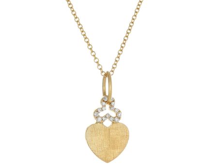 Devon Woodhill - Mini Heart Charm - Trefoil Florentine Hot on Sale