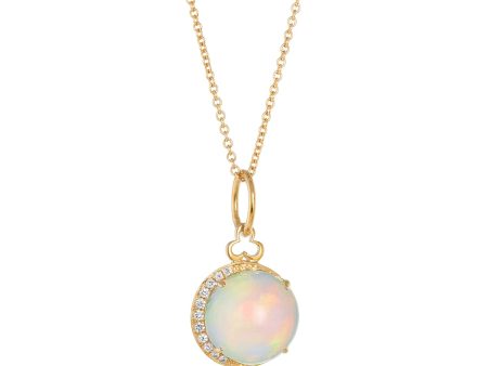 Devon Woodhill - Cabochon  Moon Charm  | Ethiopian Opal For Discount