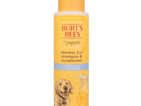 Burt s Bees Tearless 2 in 1 Shampoo and Conditioner for Puppies with Buttermilk & Linseed Oil, 16 oz on Sale